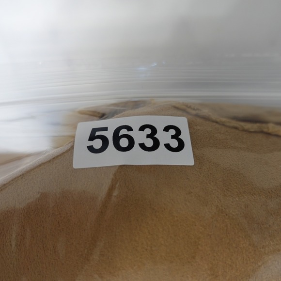 Vtg Penny Lane Faux Suede Shearling Jacket Womens L Tan Honey Toggle Deadstock - Picture 10 of 11